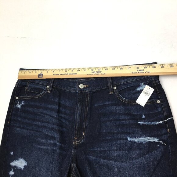 NEW Old Navy Denim Jean Shorts Slouchy High Rise Distressed Frayed Hems size 18 - Picture 5 of 9